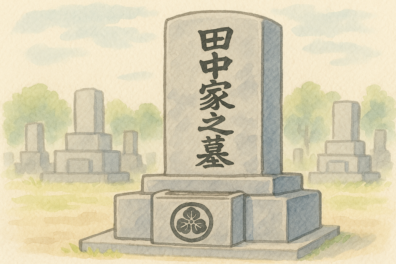 墓石追加彫り　イメージ図