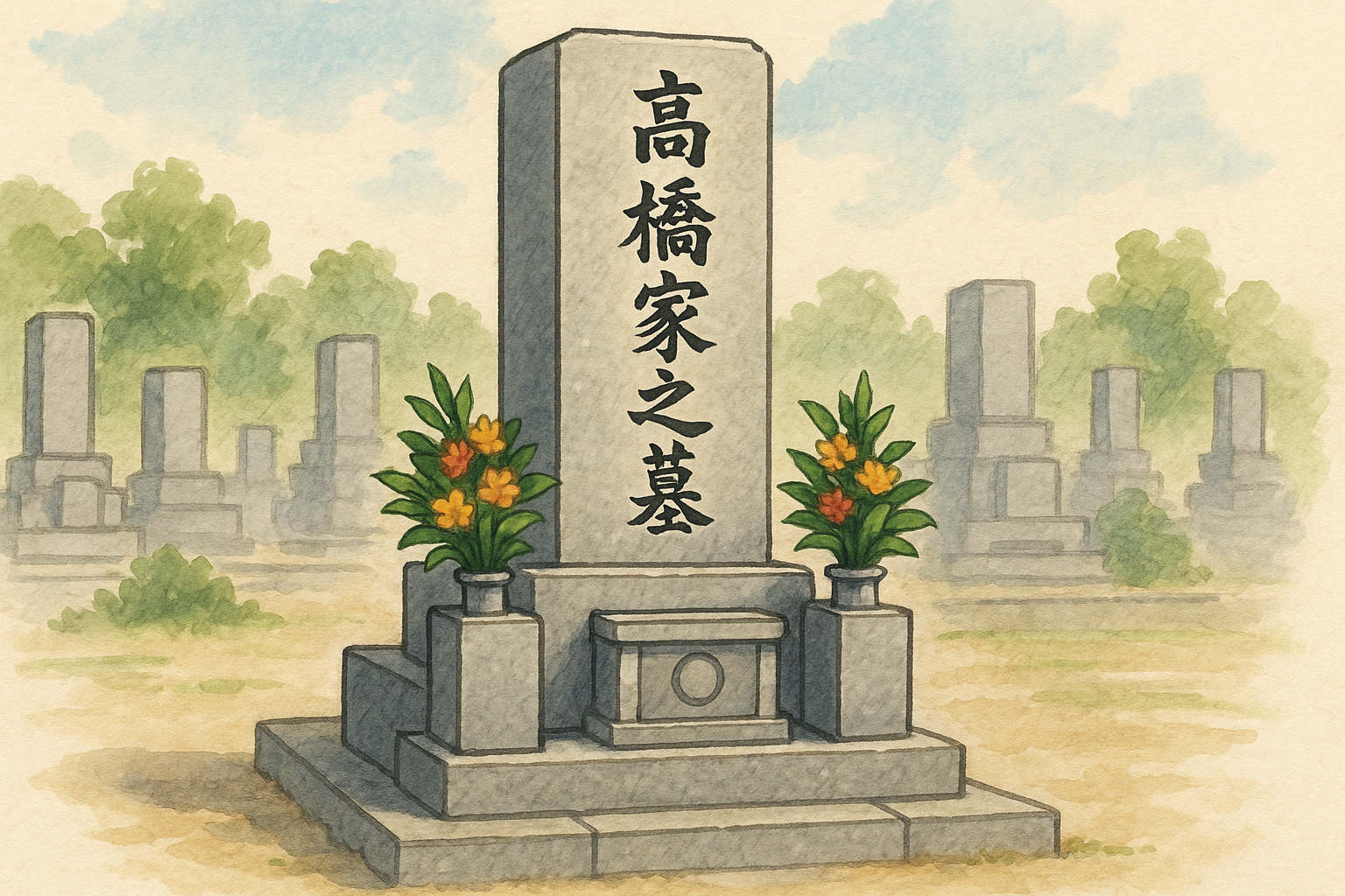 墓石文字イメージ図