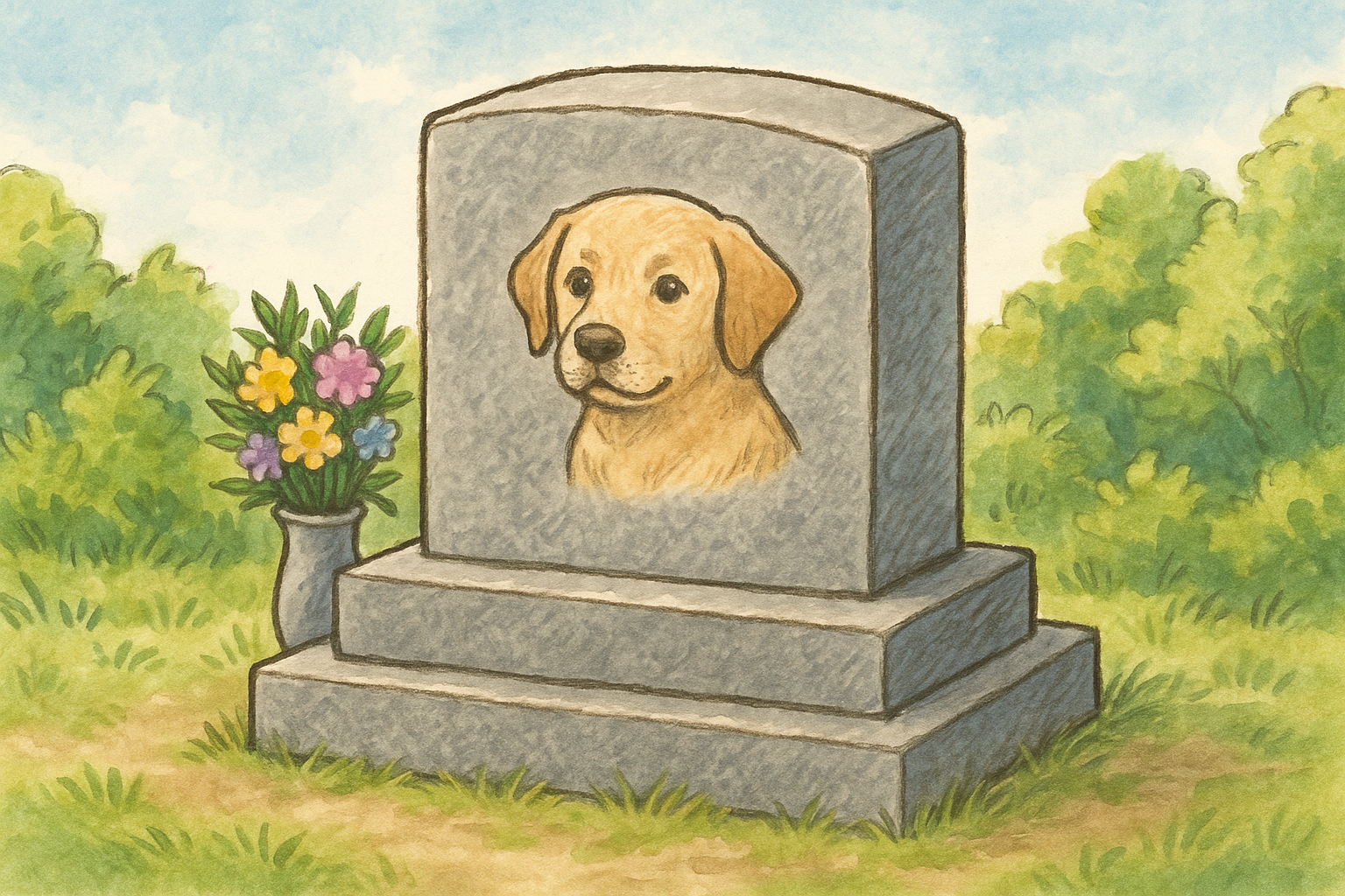 愛犬墓石イメージ図