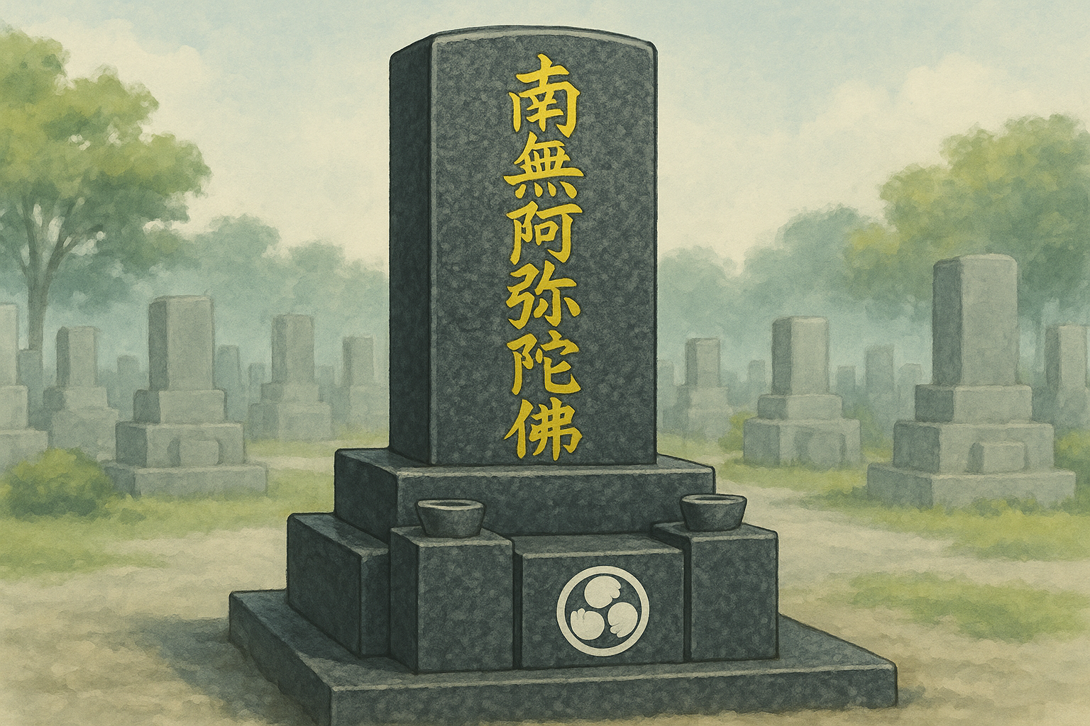 墓石文字のイメージイラスト