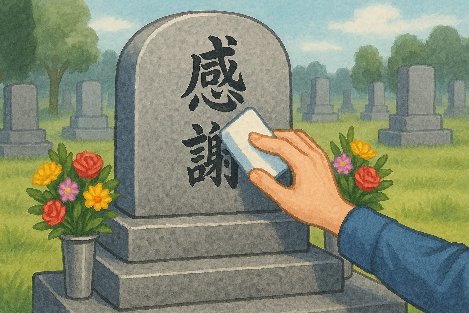 墓石磨き