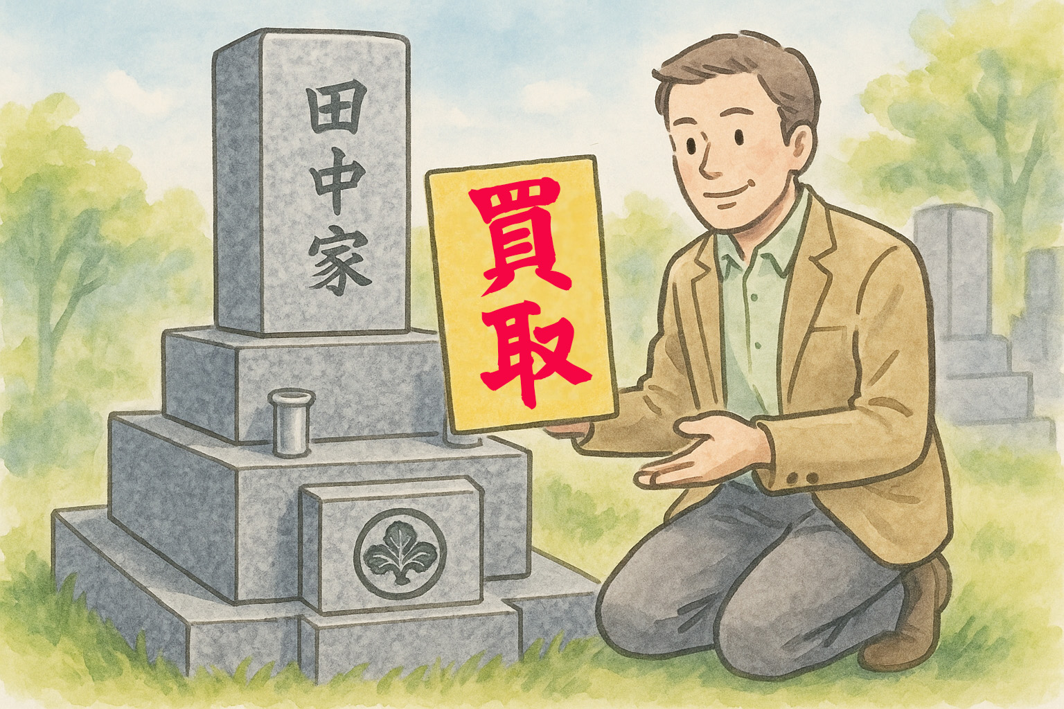 墓石買取イラストイメージ図
