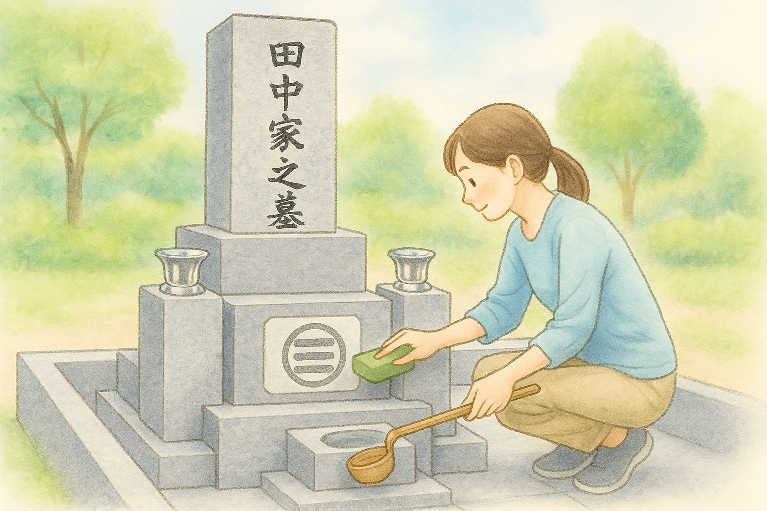 墓石石材のイメージイラスト