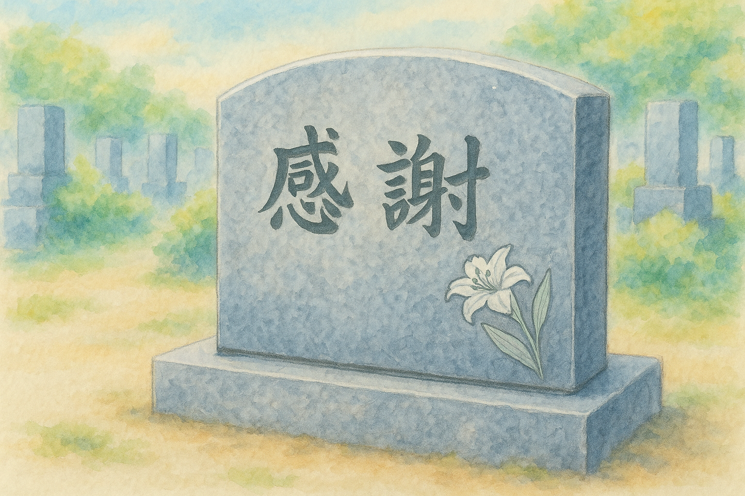 百合の花　墓地　イメージ図