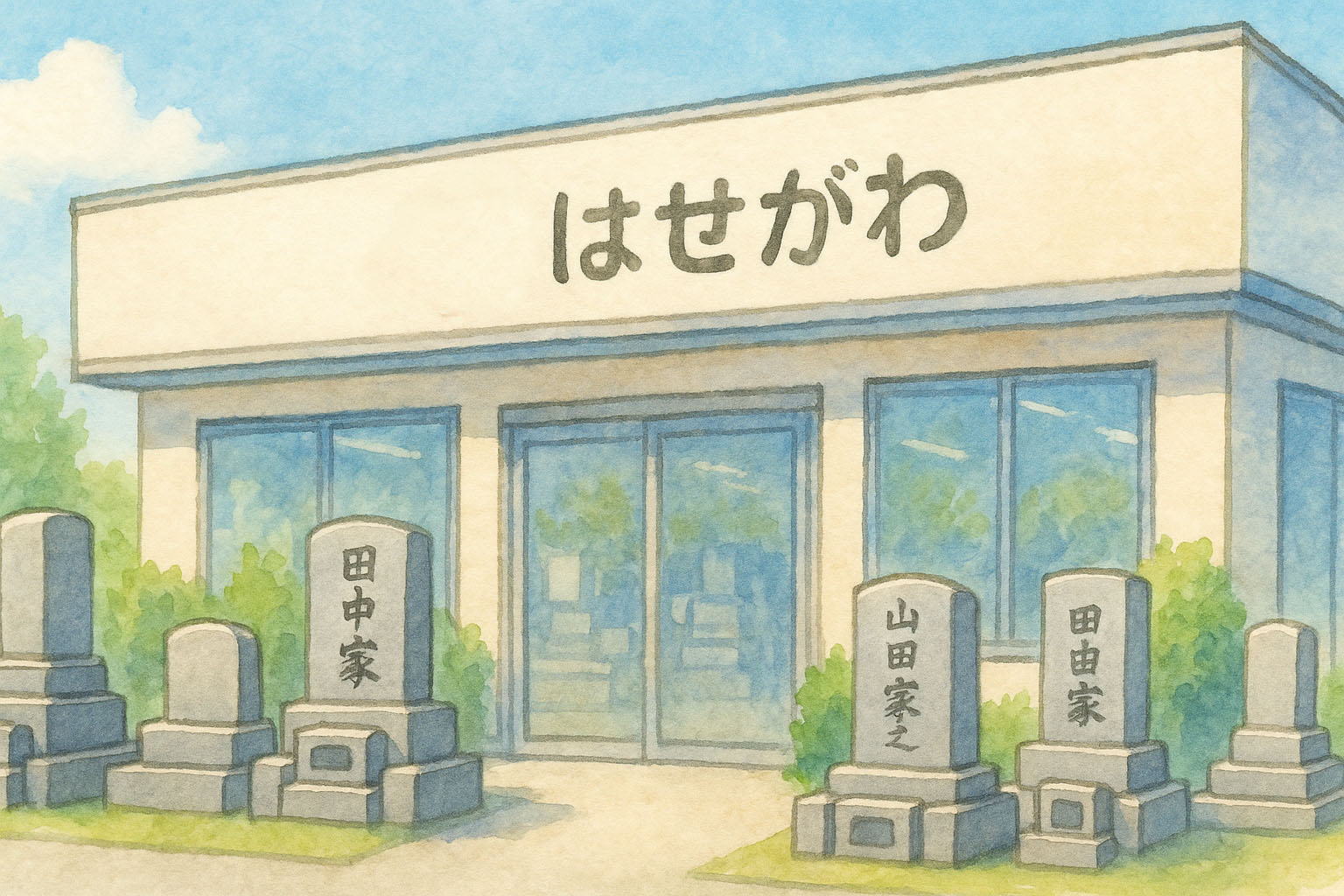 はせがわ　墓石イメージ図